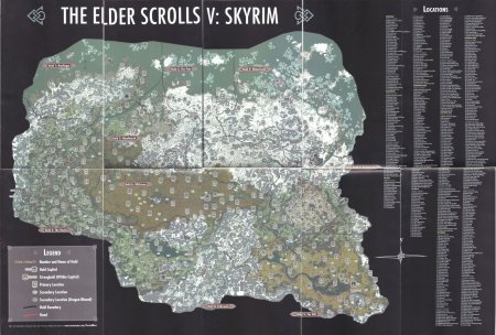 Elder Scrolls 5 Skyrim карта