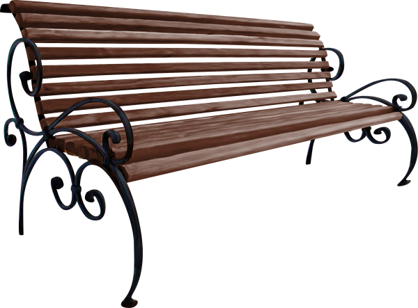 Лавка на прозрачном фоне