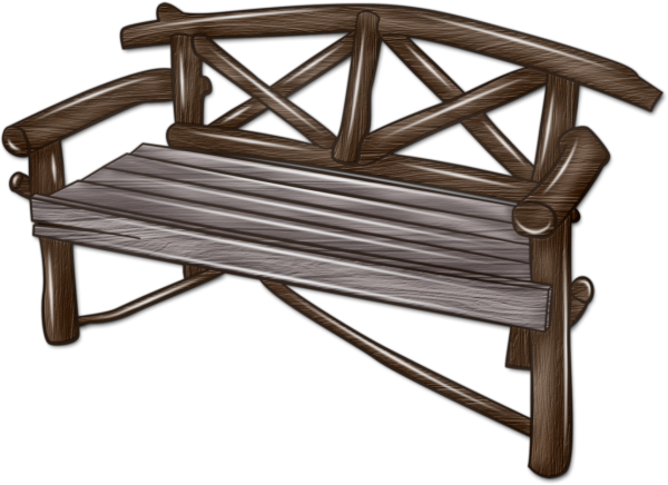 Лавочка уличная на прозрачном фоне