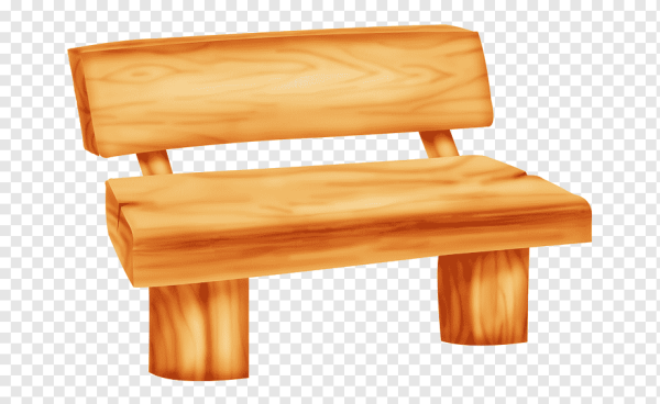 Скамейка деревянная на прозрачном фоне