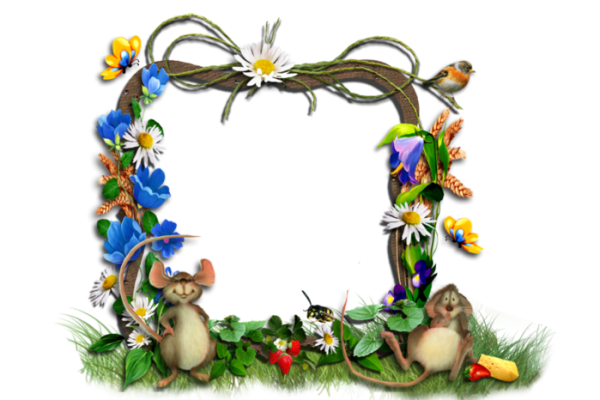 Сказочная рамка для фотошопа на прозрачном фоне