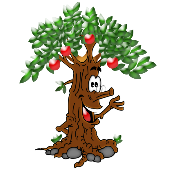 Дерево сказочное на прозрачном фоне