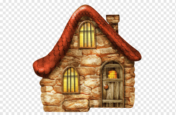 Мультяшный деревянный домик