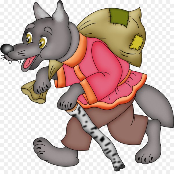 Сказочный персонаж волк и Колобок