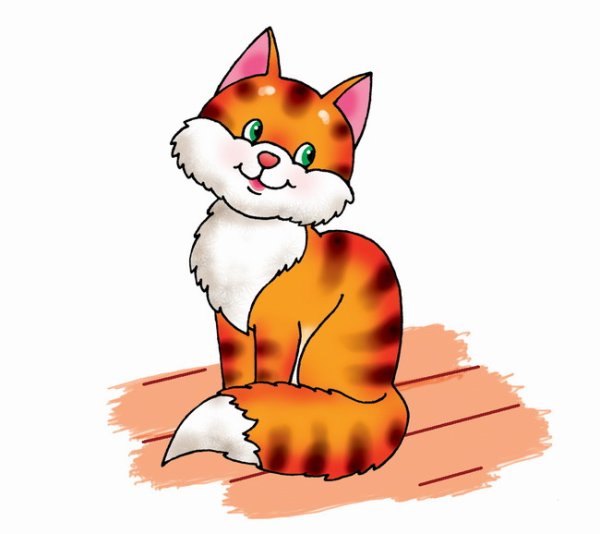 Карточка кошка для детей