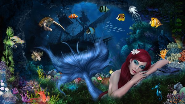 Подводное царство русалок