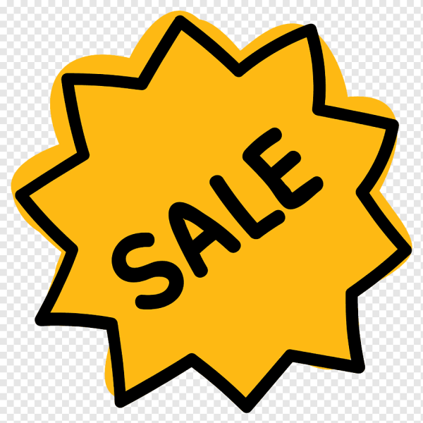 Стикер акция на прозрачном фоне