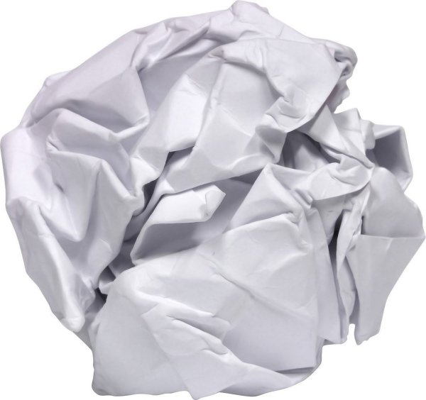 Скомканный лист бумаги