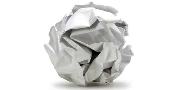 Скомканный листок бумаги