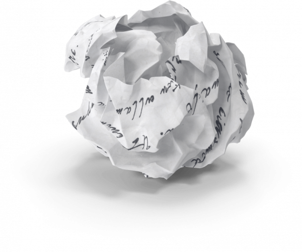 Скомканный клочок бумаги