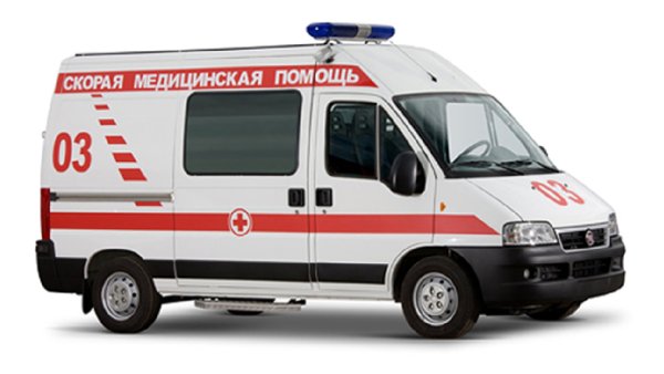 Скорая на белом фоне