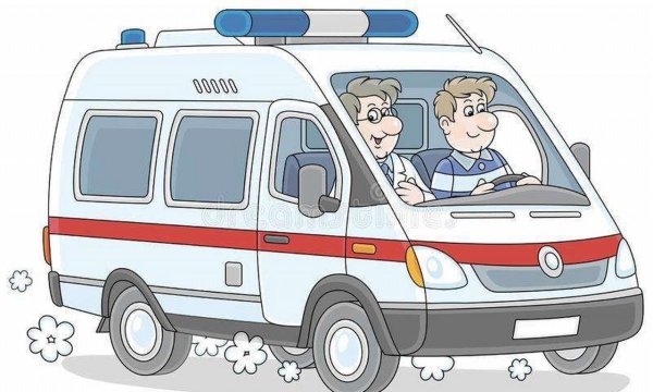 Машина скорой помощи мультяшная