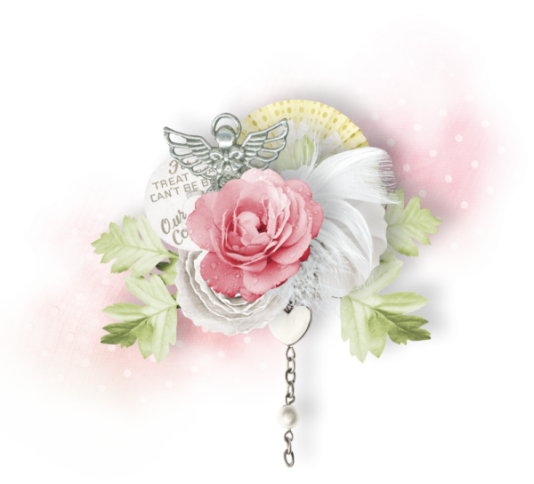 Цветы Скрапбукинг на прозрачном фоне