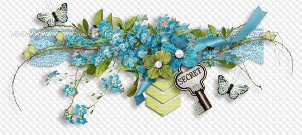 Цветы кластеры на прозрачном фоне