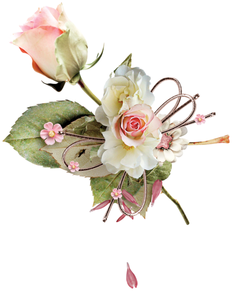 Композиция из цветов на прозрачном фоне