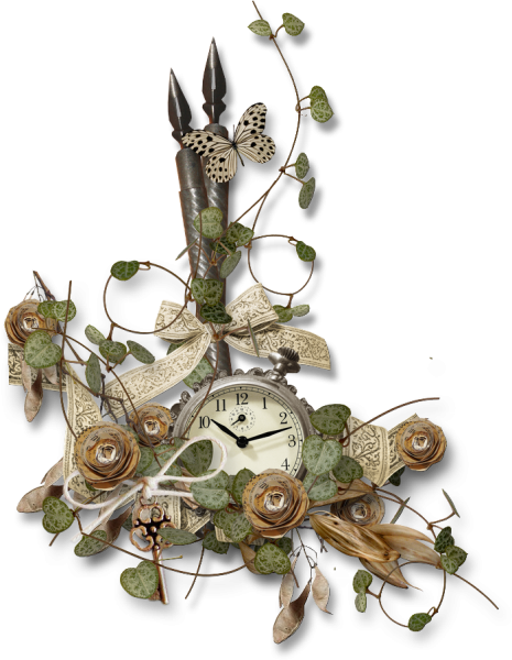 Винтажные украшения на прозрачном фоне