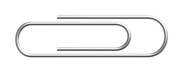 Канцелярская скрепка без фона