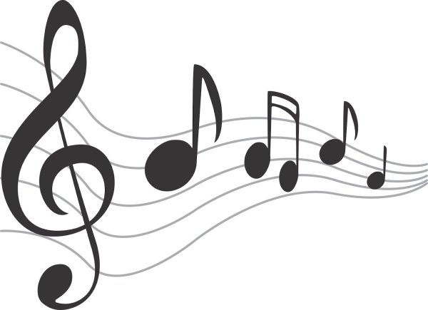 Скрипичный ключ и нотки