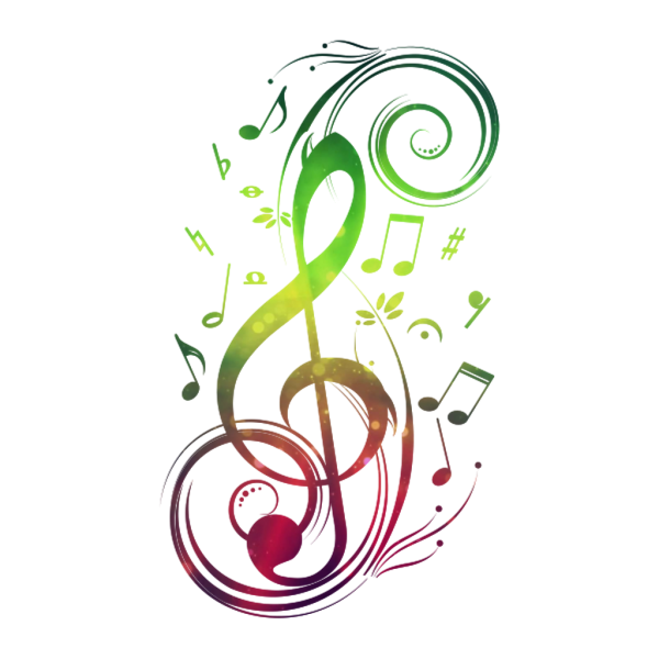 Красивые цветные нотки