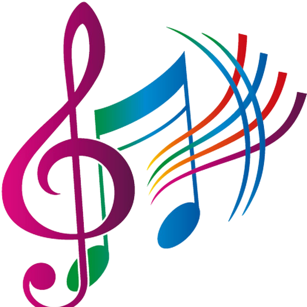 Музыкальные символы цветные