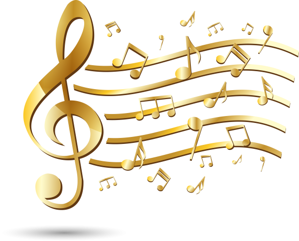 Ноты на прозрачном фоне