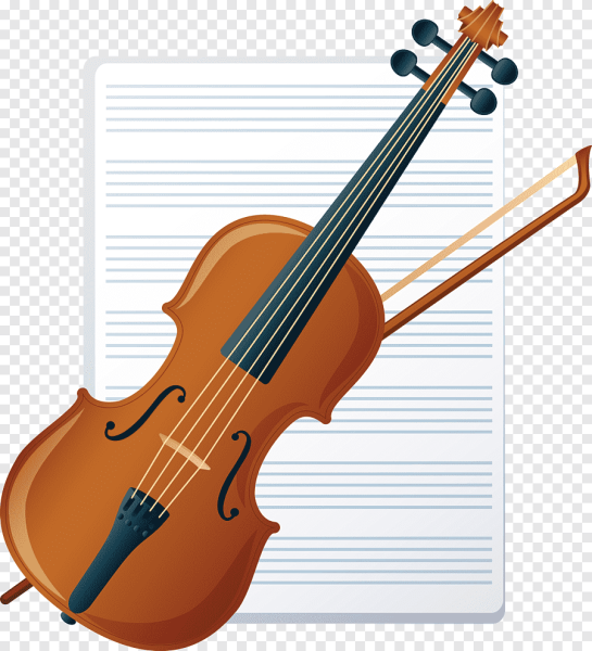 Скрипка на прозрачном фоне