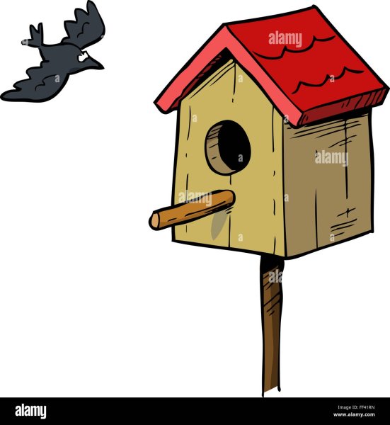 Векторный домик для птиц