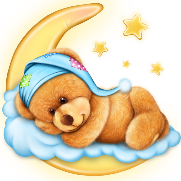 Мишка спит на Луне