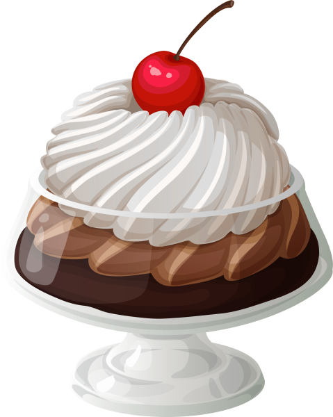 Пирожное на белом фоне