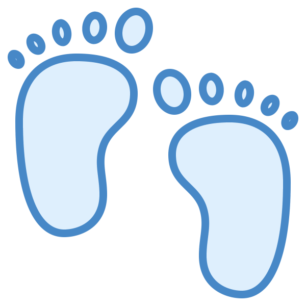 Отпечаток детской ноги
