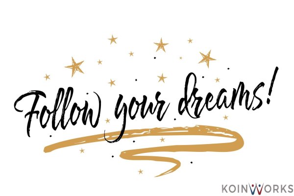 Каллиграфия надпись Следуй за мечтой