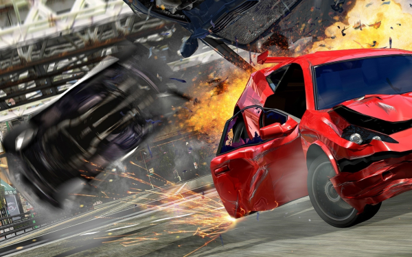 Гоночные машины разбиваются