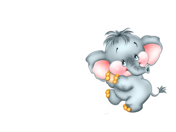 Слоненок на прозрачном фоне