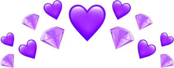 Фиолетовые сердечки для фотошопа