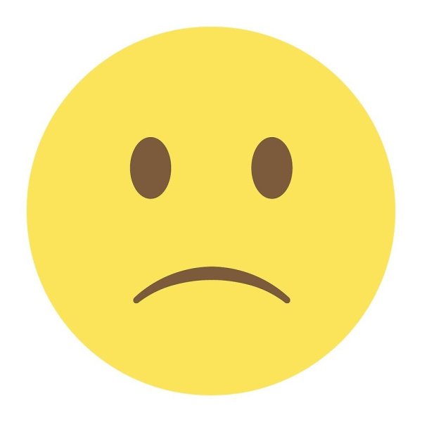 Грустный желтый смайлик