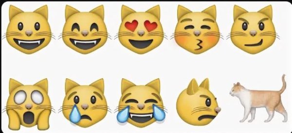 Смайлик в виде кошки