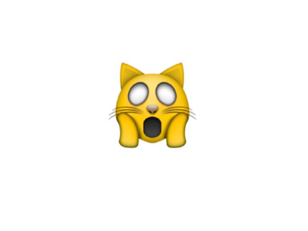 Эмодзи кот удивленный