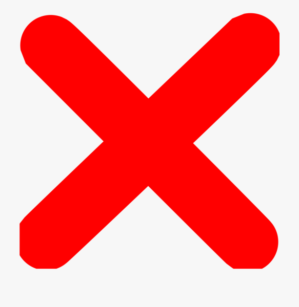 Красный крестик на белом фоне