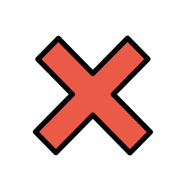 Стикер крестик