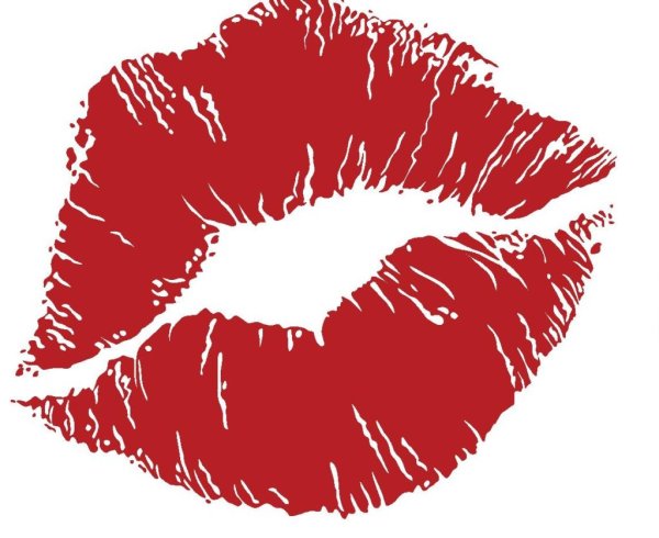 Смайлик поцелуй на белом фоне