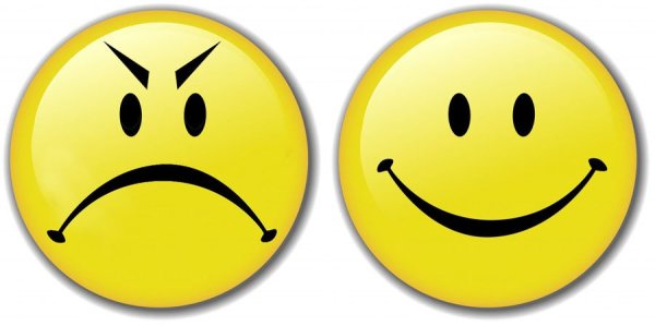 Злой и добрый смайлик
