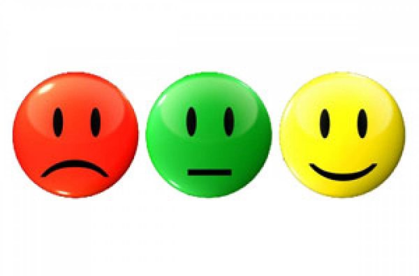 Смайлики красные и зеленые