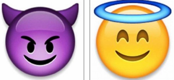 Смайлик ангел и демон