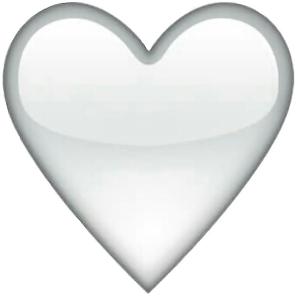 Белое сердце смайлик