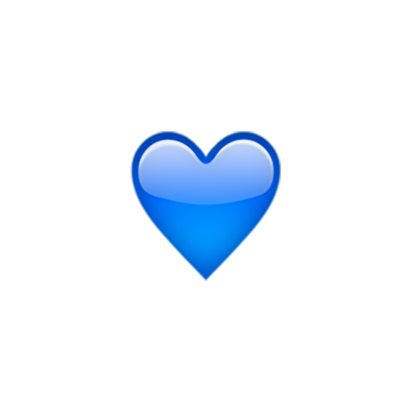 Эмодзи синее сердце