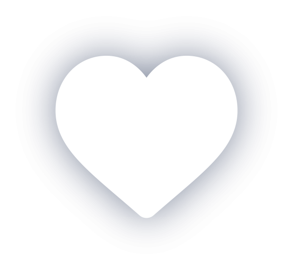 Белое сердце на белом фоне