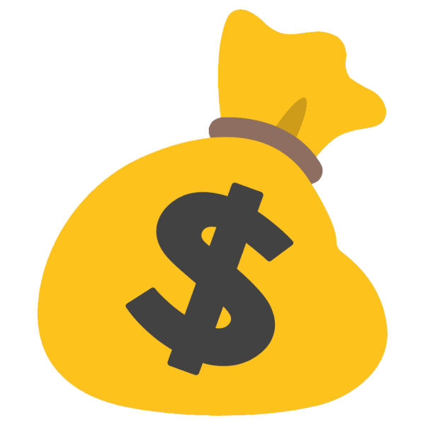 Смайлик мешок с деньгами