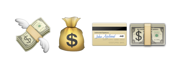 Деньги ЭМОДЖИ IOS