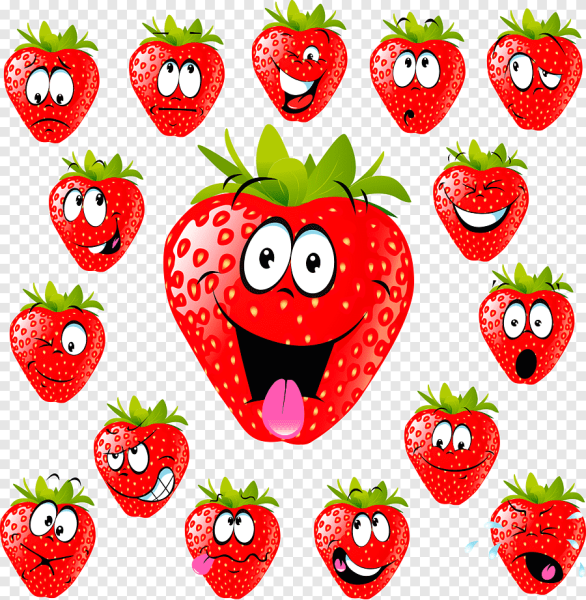 Веселые фрукты клубника