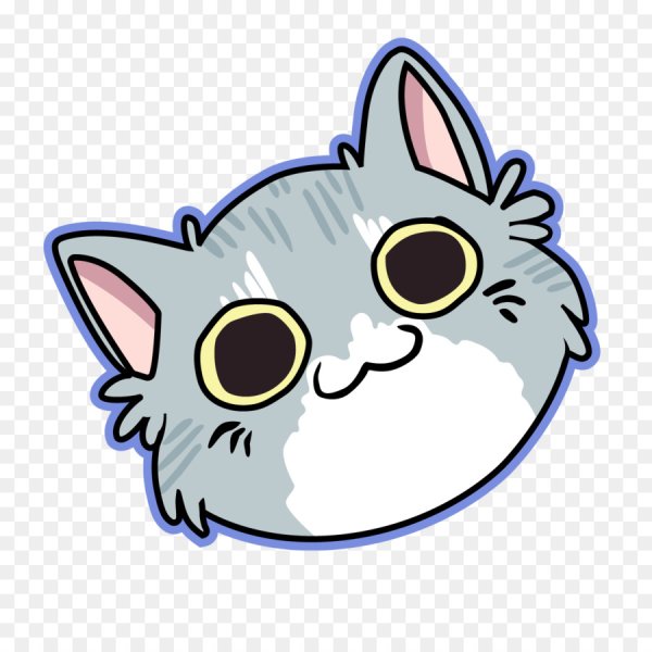 Голова кота стикер